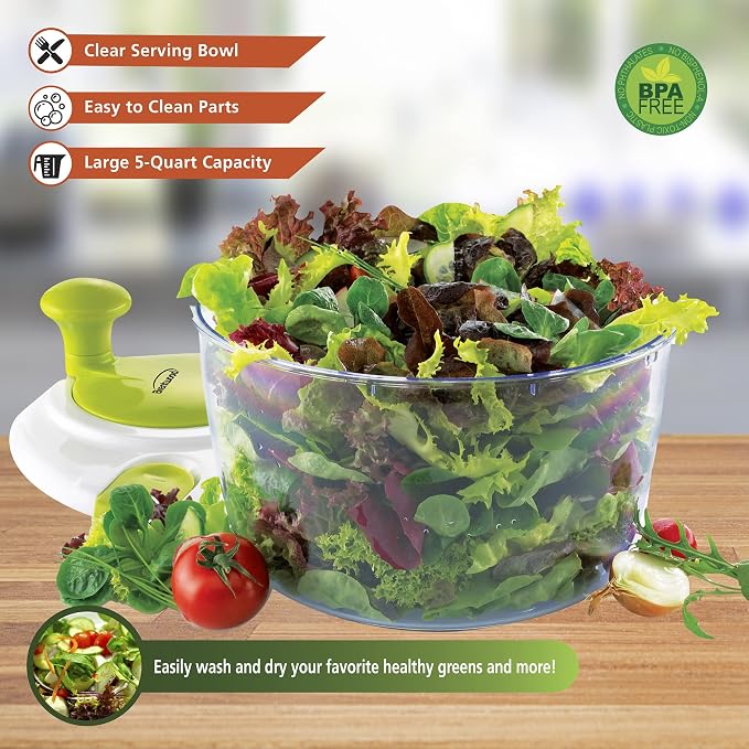Brentwood KA-5030G Salad Spinner, standard, White