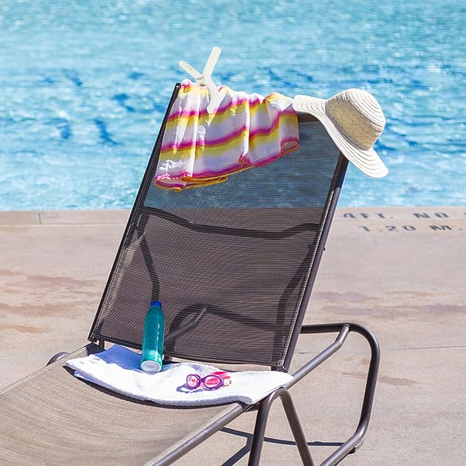 Beach Towel Clips for Beach Chairs Cruise, Strong Grip Clothes Pins Non-Slip Pool Chair Clips Plastic Quilt Drying Clip for Laundry Towel Clothes Blankets Set of 8, with Drawstring Bag(Blue+Khaki)