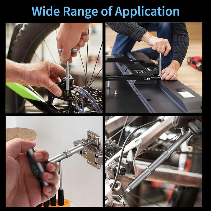 42 in 1 Magnetic Screwdriver Set,DIY Ratchet Screwdriver | Multi Bit Ratcheting, Storage Case, For Computer Eyeglass Bicycles Watch Furniture