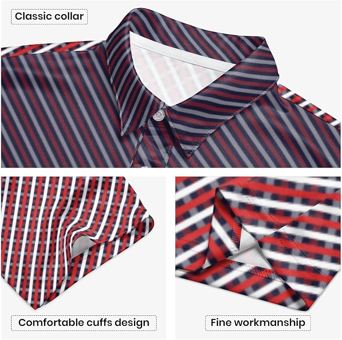Polo Shirts for Men Moisture Wicking Mens Polo Shirts Patriotic Shirts for Men