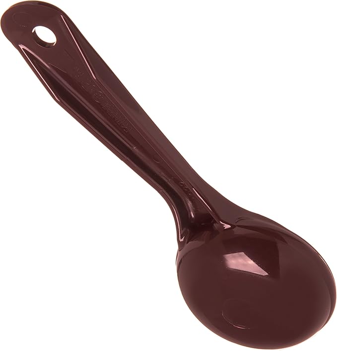 Carlisle FoodService Products Measure Miser Solid Measuring Spoon with Short Handle, 1.5 Ounces, Brown (Pack of 2)