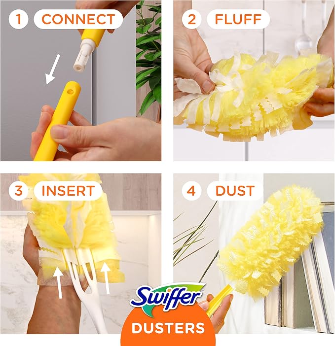 Swiffer Dusters Heavy Duty Multi-Surface Duster Refills for Cleaning, Lavender, 11 Count (Pack of 3)