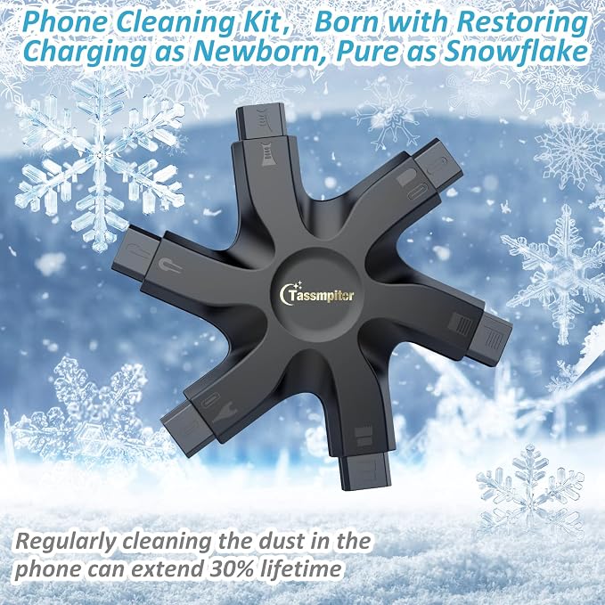 iPhone Cleaning Kit for Charging Port Cleaner,Lightning Charger Connector | Speaker Cable,AirPod Pro Cell Phone，Cleaning Putty，Repair Restore Tool,Thin Cleaning Brushes,Microfiber Cloths,Port Pick