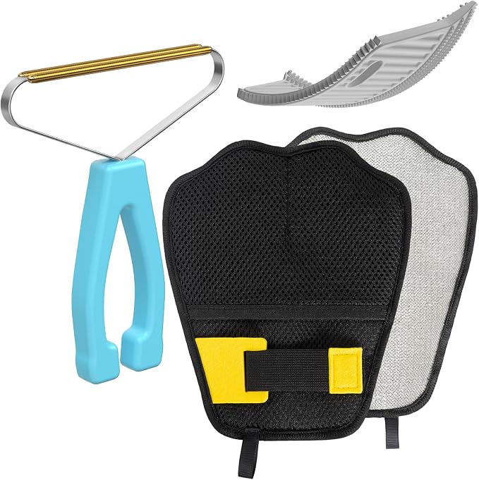 Pet Hair Remover 3-Pack,Dog Cat Fur Removal Tool,Portable Carpet Scraper | Portable Fabric Shaver & Lint Remover, Pet Hair & Fur Removal Tool, Works on Carpet Clothes Car Mats Couch Furniture