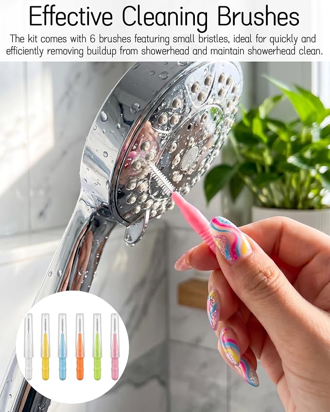 16 Pieces Shower Head Cleaner Tool - Anti-Clogging Cleaning Brush | for Unclogging Small Holes in Showerheads, Multi-Size Unclogging Needles, Household Bathroom Maintenance