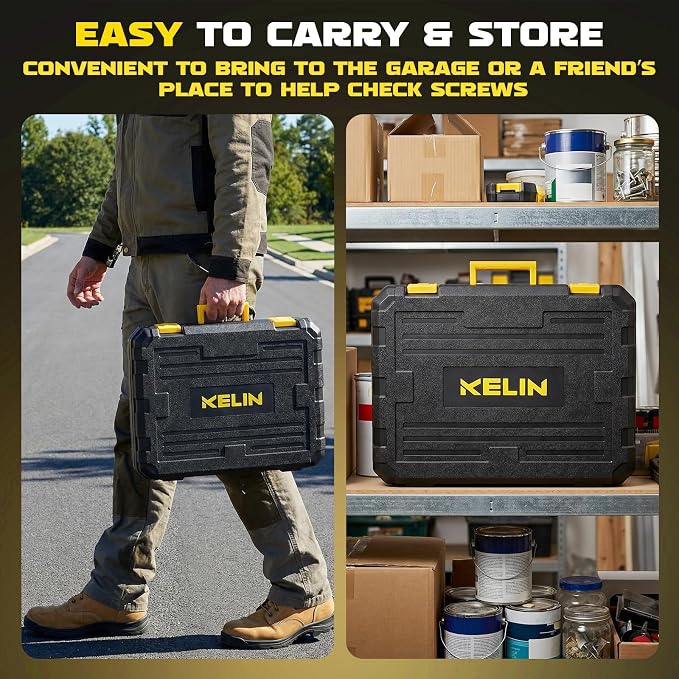 155PCS Household Tool Set with Toolbox Ratcheting Screwdriver Sockets | Includes pliers, hammer, level, tape measure | Portable home repair kit | For garage, car, DIY projects