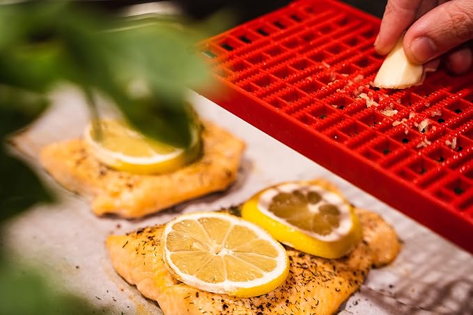 Better Houseware Grater for Kitchen - Kids Safe & Durable Small Cheese Grater with Dual Sides - Coarse Holes for Potatoes, Garlic, and Chocolate, Fine Holes for Pudding Texture - Easy to Clean, Red