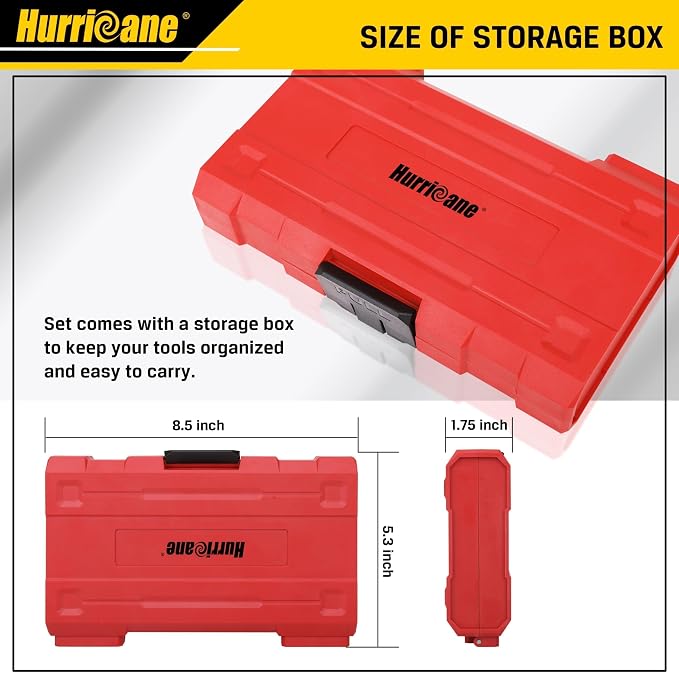HURRICANE 13 Piece 1000V Insulated Electrician Screwdriver Set, Cr-V Magnetic Tip. 4 slotted, 2 Phillips, 2 Pozidriv, 3 Torx, 1 Electroprobe, and 1 handle. Ideal for Professional & Home Repair