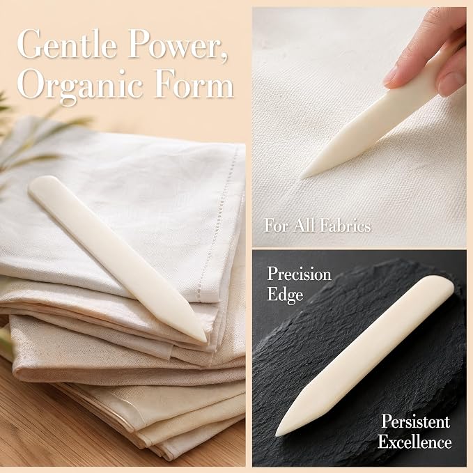 Ox Bone Clothes Scraper Tool for Fabric Stain Removal | Laundry Pretreatment Scraper for Clothing, Carpet, Upholstery and Delicate Fabrics, Smooth Polished Cleaning Tool