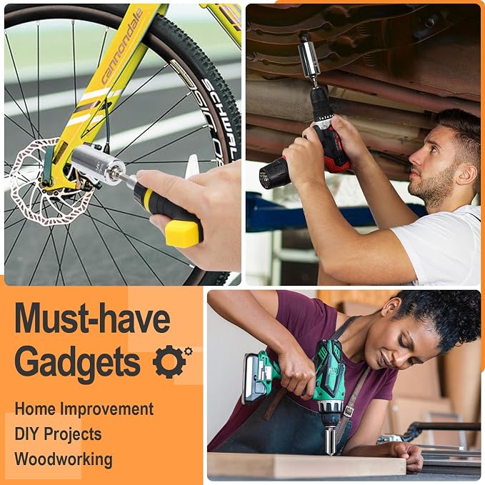 Stocking Stuffers for Men Super Universal Socket Tools Gifts for Men | Grip Set Power Drill Adapter Cool Stuff Gadgets Present Ideas Gift for Dad Husband Him Adults Mens Gifts Christmas for Women