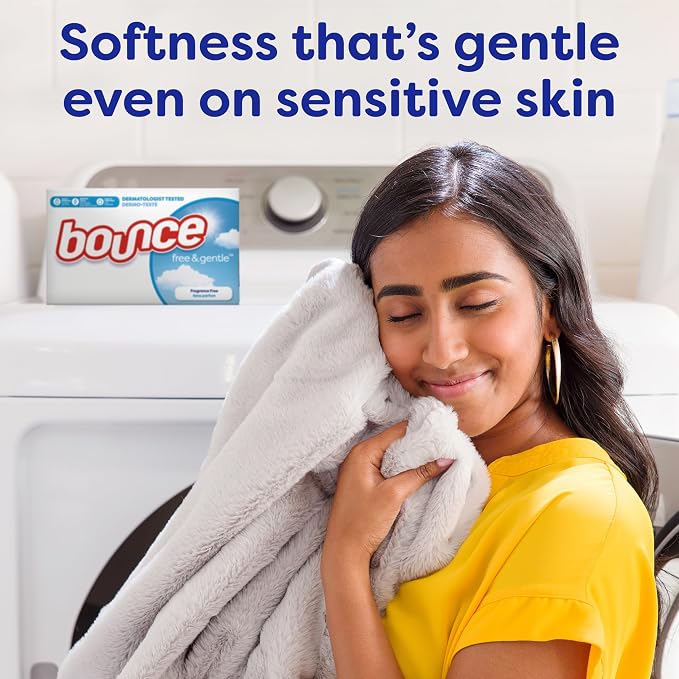 Bounce Free & Gentle Dryer Sheets, Unscented, 240 Count