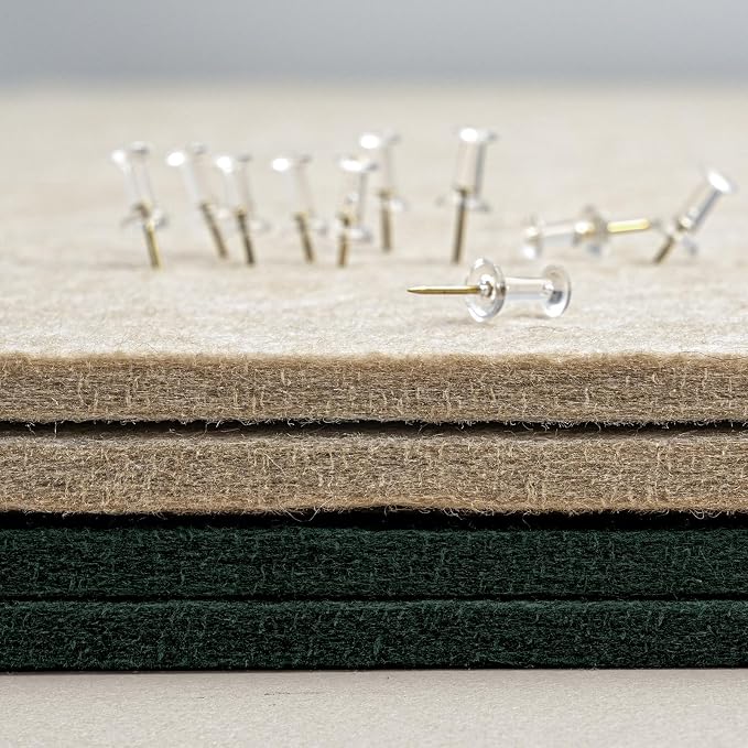 Felt Bulletin Board 36x24 inches, Decorative Pin Board for Home & Office | Cork Board Alternative for Wall with Push Pins, Display Mood Board for Photos, Notes & Reminders