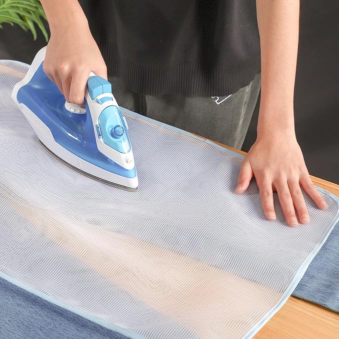 Ironing Protecting Pad - Protective Scorch Mesh 23"x15" 2Pack - Heat-Resistant, Non-Slip Silicone Backing, Fits Countertops & Small Surfaces