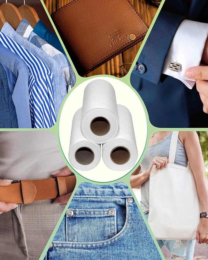 PLANTIONAL Woven Cotton Iron-On Fusible Interfacing: 10.6 inch X 10 Yards White Heavy Weight 100% Cotton Single-Sided Interfacing for t-Shirt Quilts Blouses Dress Shirts Collars DIY Crafts Supplies