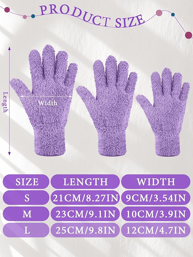Patelai 3 Pairs Microfiber Plant Dusting Gloves Leaf Cleaning Gloves for Indoor Plants, Blinds, Furniture, House (Black,Brown,Dark Brown,Small)