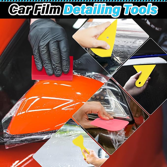 DIYSELF Car Window Tint Kit, 55 Pcs Vinyl Wrap Tool Kit, Window Film Installation Kit, Car Window Tint Tools, Water Blades Squeegee for Vinyl, Vehicle Glass Protective Tinting Tools