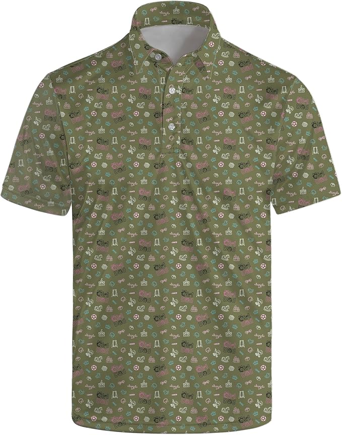 Polo Shirts for Men Moisture Wicking Mens Polo Shirts Patriotic Shirts for Men