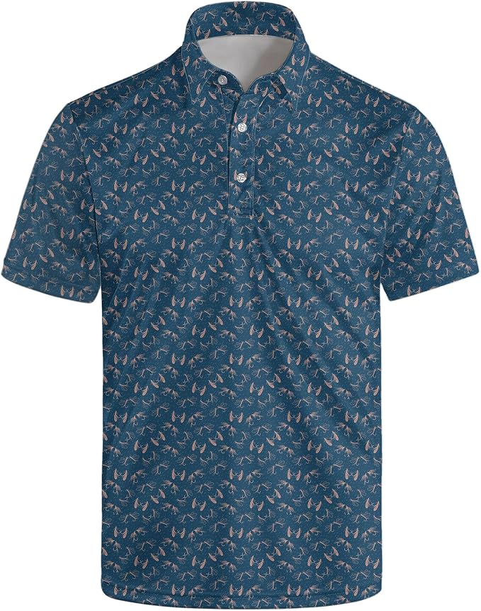 Polo Shirts for Men Moisture Wicking Mens Polo Shirts Patriotic Shirts for Men
