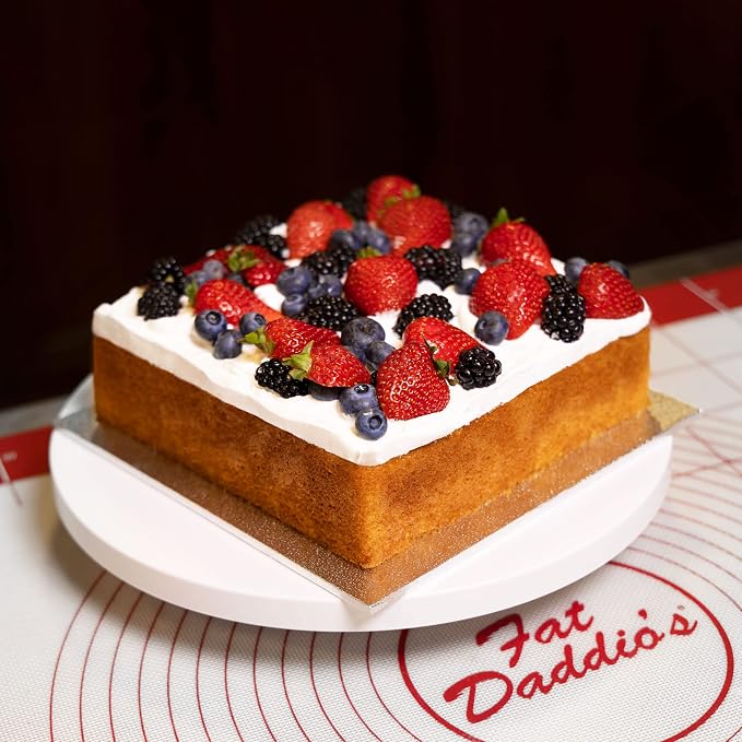 Fat Daddio's PSQ-10104 Anodized Aluminum Square Cake Pan, 10 x 4 Inch