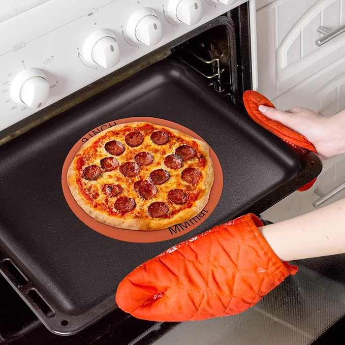 Silicone Baking Mats Set of 2 Round Non-Stick Reusable Air Fryer Linner - Best German Silicone - 9 inch