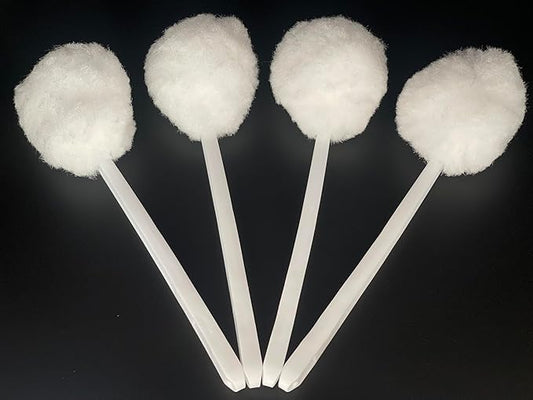 Bowl Brush Toilet Cleaning Brush Set Soft Polyester Head 15x5 inches White (12Pack)