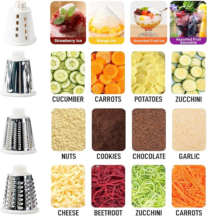 KalraMay Rotary Cheese Grater with Handle, Multifunctional Cheese Shredder | Multifunctional Shredder,Strong Suction Cup Base,Fast and Efficient Cutting,Detachable Parts,Safe Operation,Easy to Rinse