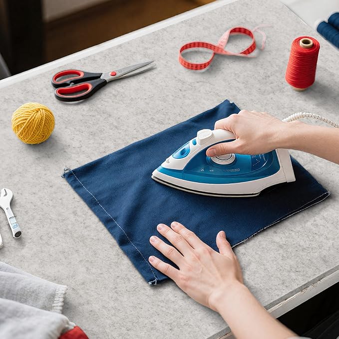 BREENHILL Wool Pressing Mat 19" x 26" – Extra Large Wool Ironing Mat for Sewing Tables & Craft Rooms, 1/2" Thick Heat Reflective Wool Pad（Light Gray）
