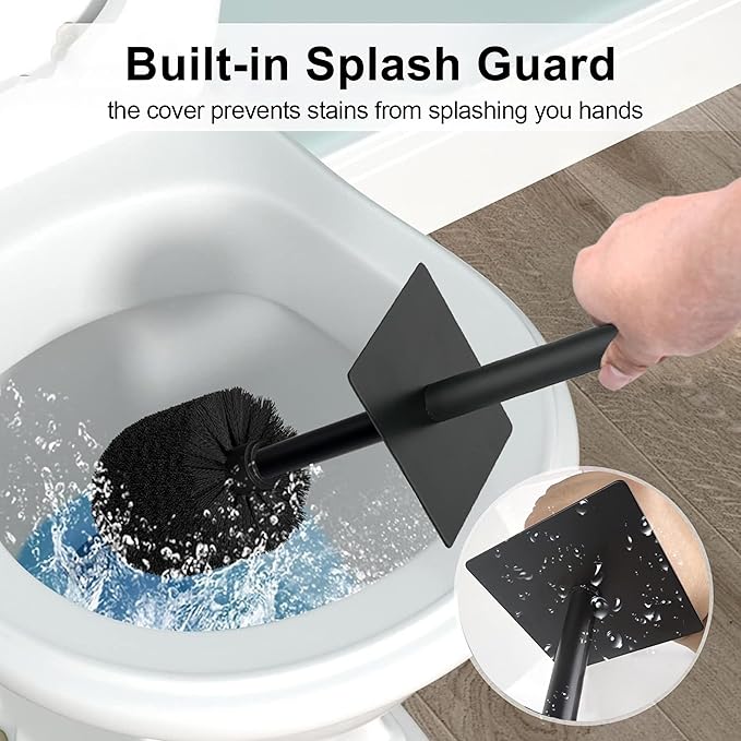 Toilet Brush and Holder Set for Bathroom, Stylish and Durable Cleaning Tool with Modern Design, Compact for Efficient Cleaning