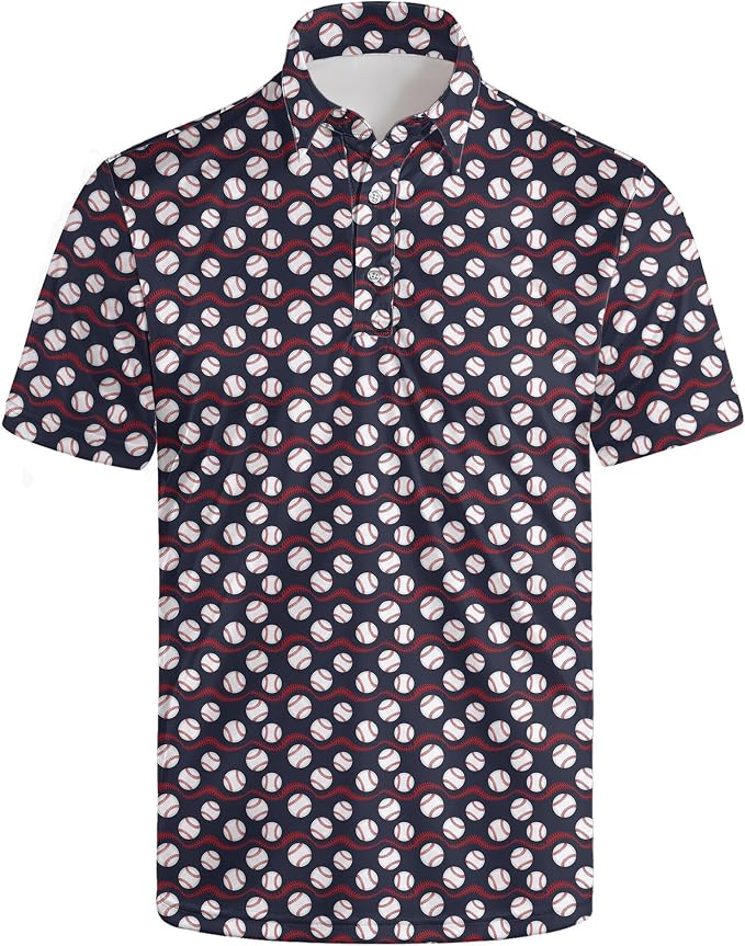Polo Shirts for Men Moisture Wicking Mens Polo Shirts Patriotic Shirts for Men