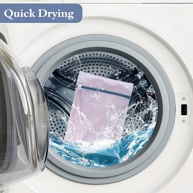 Durable Mesh Laundry Bags 5-Pack (12x16 Inch) Delicates Protector for Lingerie & Baby Clothes