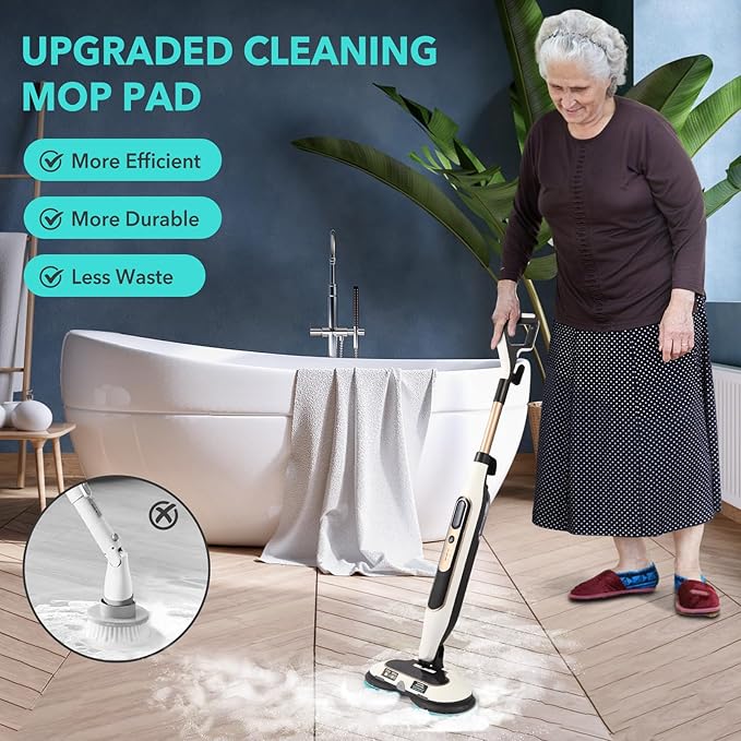 Frescares S7001 Upgraded Steam&Scrub Mop Pads for Shrak,S8201 S8001 S7000 S7201 S7000AMZ S7005 S7020 S7001C All-in-One Hard Floor Steam Mop (6Green-Without snap Fastener)