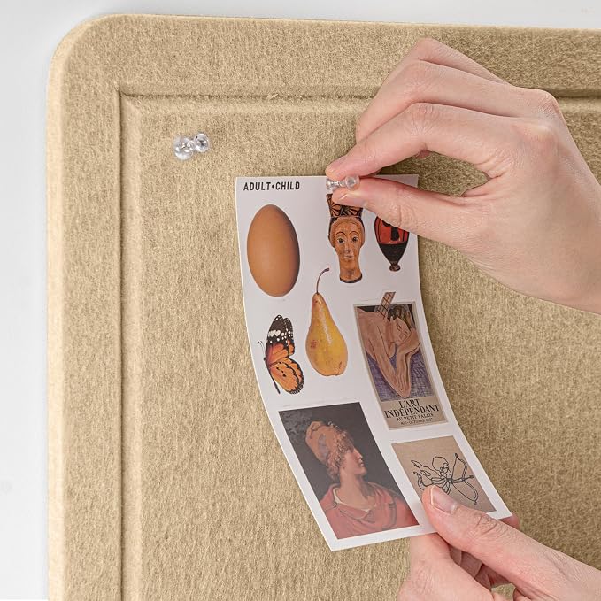 Felt Bulletin Board 60x36 inches, Decorative Pin Board for Home & Office | Cork Board Alternative for Wall with Push Pins, Display Mood Board for Photos, Notes & Reminders