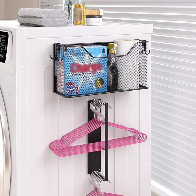 Magnetic Baskets Shelf Bins Organizer Holder Storage Rack Containers for Fridge, Whiteboard, Locker - Home Kitchen Laundry Office School