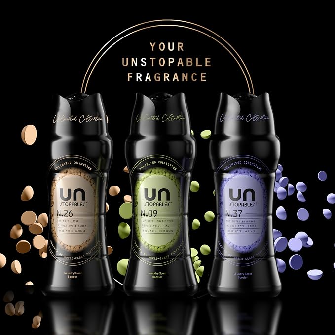 Downy Unstopables Unlimited Collection In-Wash Laundry Scent Booster Beads, No. 37, Fine Fragrance, Long-Lasting Fresh Scent Beads, 10.7 oz