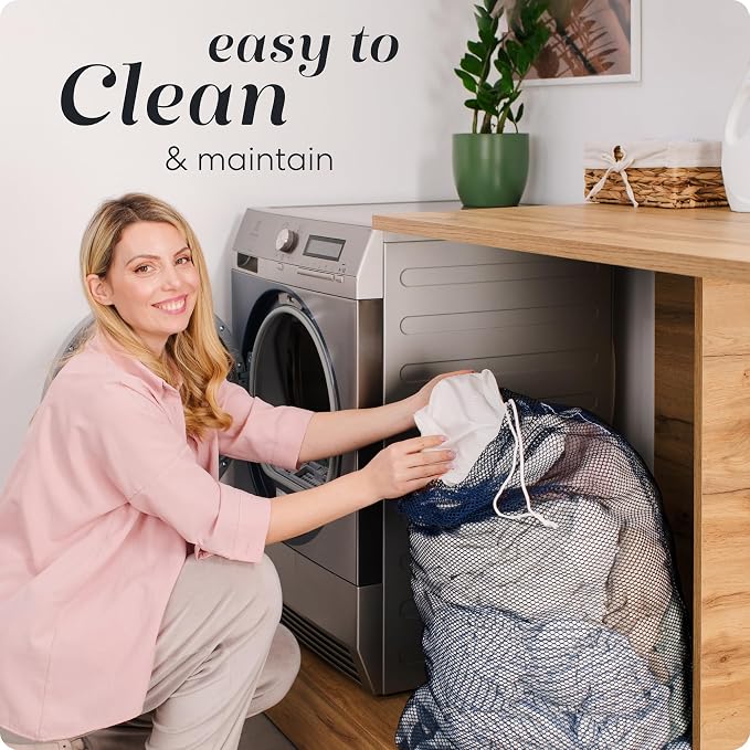 Handy Laundry Mesh XL Laundry Bag - Durable, Machine Washable with Secure Drawstring Closure - Perfect for College Dorms, Laundromats, Apartments (Navy, Large 24" x 36") | XL 24x36 Mesh Laundry Bag, Secure Drawstring, Heavy Duty, Machine Washable, for ...