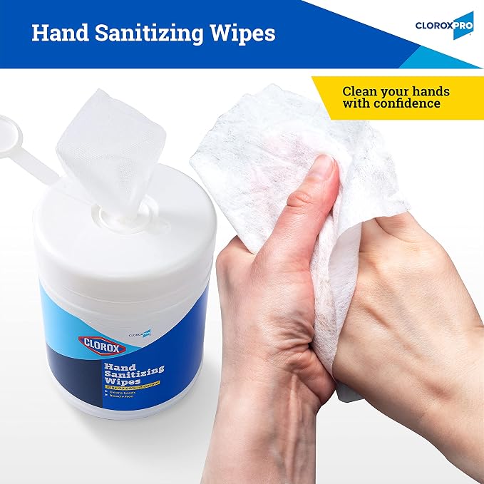 Clorox Pro Alcohol Free Hand Sanitizer Wipes with BZK, Gentle Bleach-Free Sanitizing Wipes for Hands - 0.13% BZK Formula, FDA Registered, Resealable Bulk Canister, 270 Count