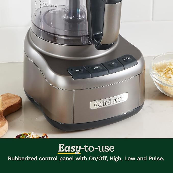Cuisinart 8 Cup Food Processor, 350-Watt Motor, Gunmetal, FP-8GMP1