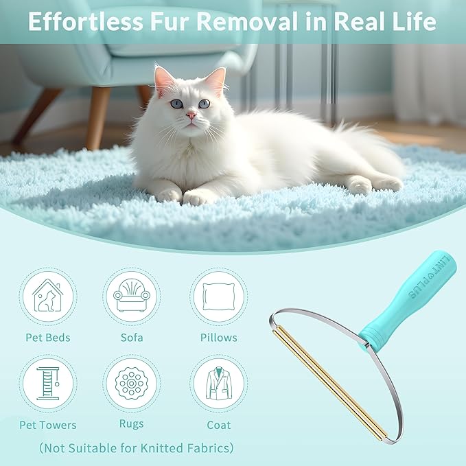Deep Cleaner Pro Pet Hair Remover 5-Pack Bulk Set - Heavy Duty Carpet Rake & Multi-Surface Scraper for Dog & Cat Hair on Rugs, Couches, Pet Towers, Car Seats & Stairs - Reusable Travel-Size