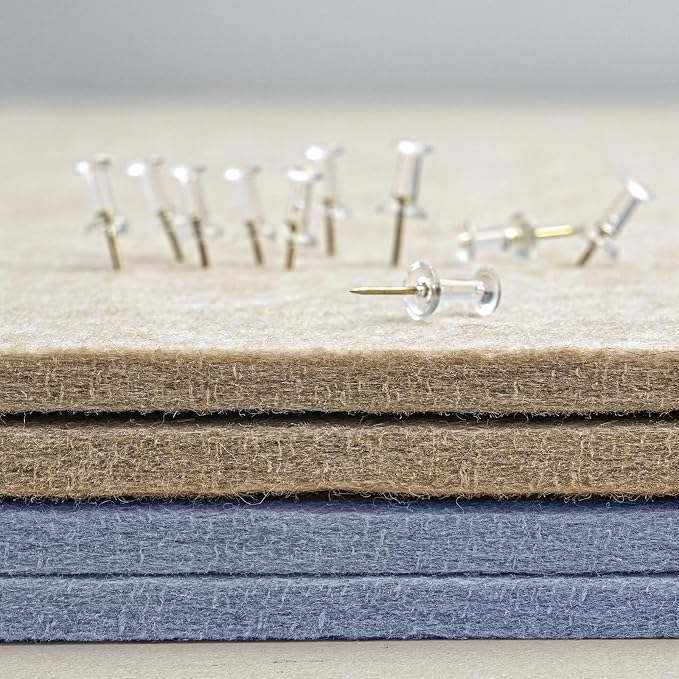 Felt Bulletin Board 35x18 inches, Decorative Pin Board for Home & Office | Cork Board Alternative for Wall with Push Pins, Display Mood Board for Photos, Notes & Reminders