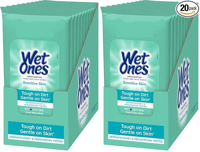 Wet Ones Hand Wipes, 20 Wipes (Pack of 20)