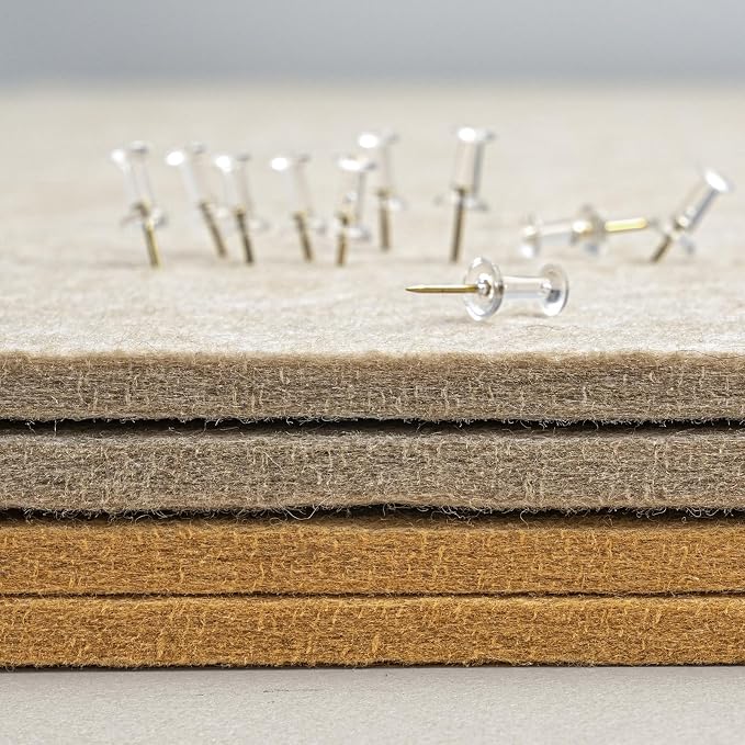 Felt Bulletin Board 36x24 inches, Decorative Pin Board for Home & Office | Cork Board Alternative for Wall with Push Pins, Display Mood Board for Photos, Notes & Reminders