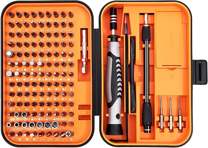 ORIA Precision Screwdriver Set, Magnetic Repair Tool Kit, 130 in 1 Professional Screwdriver Kit with 120 Bits, Built-in Magnetizer, Case, for Electronics, Watch, Eyeglasses, DIY Projects