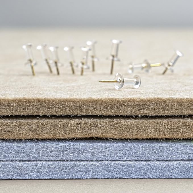 Felt Bulletin Board 36x24 inches, Decorative Pin Board for Home & Office | Cork Board Alternative for Wall with Push Pins, Display Mood Board for Photos, Notes & Reminders