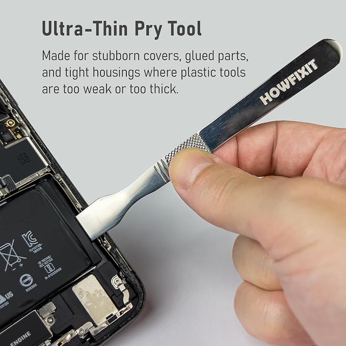 4-in-1 Heavy-Duty Metal Spudger Set, Electronics Opening Kit with Anti-Static ESD Metal Spudger, Ultra-Thin Pry Tool & Dual-Sided Spatula for Laptop, Tablet, Phone, Game Console, iMac Repair