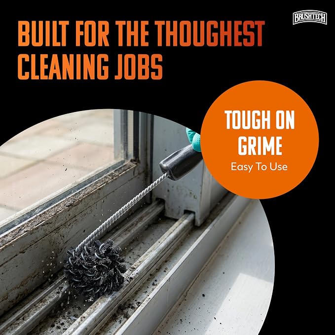 Brushtech Sliding Window and Shower Door Track Cleaner
