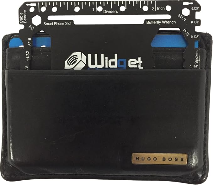 W4W, Multi purpose survival Pocket tool - Stocking Stuffers for Men Great Christmas gifts - Credit Card Wallet Size Ninja Multitool - 43 in 1 (Black)