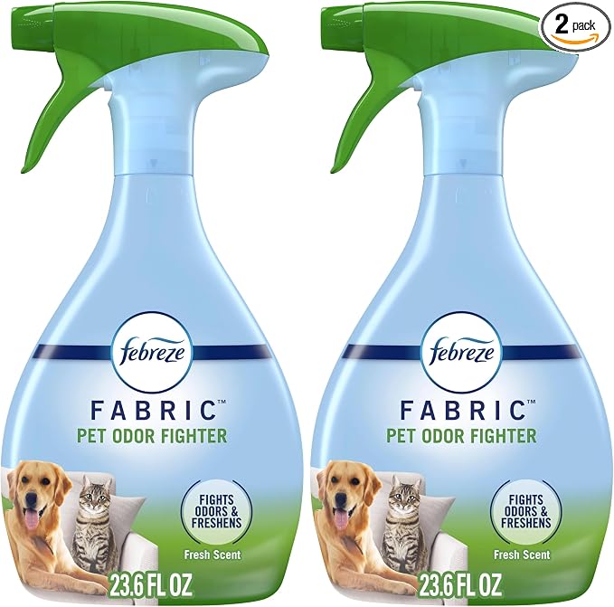 Febreze Fabric Spray Air Freshener, Odor-Fighting Fabric Refresher, Sneaker Balls Alternative, Couch Cleaner, Linen Spray, Multi-Use, Pet Odor Fighter Scent, 23.6 fl oz (Pack of 2)
