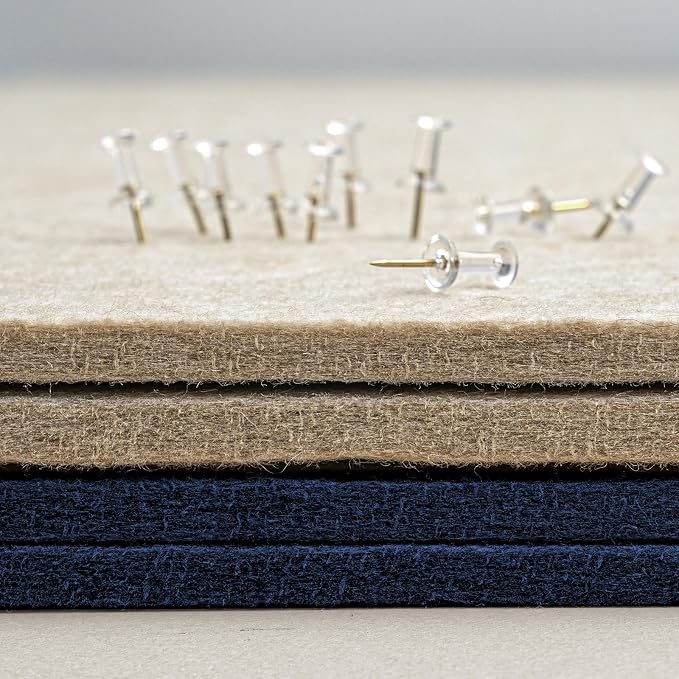 Felt Bulletin Board 35x18 inches, Decorative Pin Board for Home & Office | Cork Board Alternative for Wall with Push Pins, Display Mood Board for Photos, Notes & Reminders
