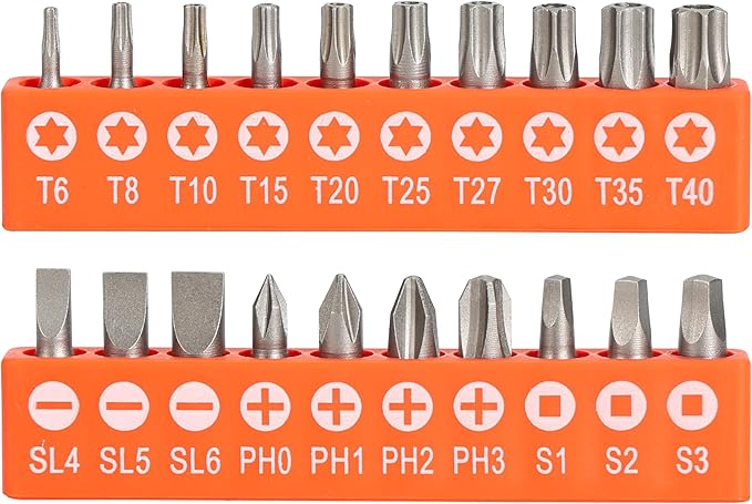 Bates- Low Profile Right Angle Screwdriver with Drill Bits Set, 21 pcs, 1/4" Mini Ratchet Screwdriver with Tamper Proof Torx, Hex Bits, Square Bits for Tight Spaces