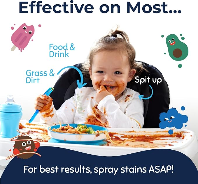 Miss Mouth's Messy Eater Refill, Laundry Stain Remover, 16 Oz Pouch | Easy Refill; Newborn & Baby Essentials; Cleans Food, Grease, Coffee; Use on Laundry, Underwear, Fabric